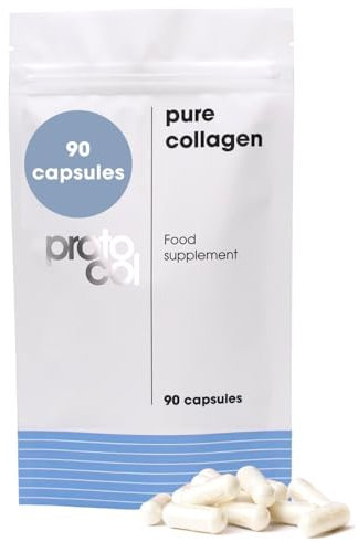 Proto-col Collagen Peptides Capsules 1,200mg (90 Capsules) | Daily Anti-Ageing Supplement with Verisol B for Skin Elasticity, Hair, Nails and Joints | Made in The UK