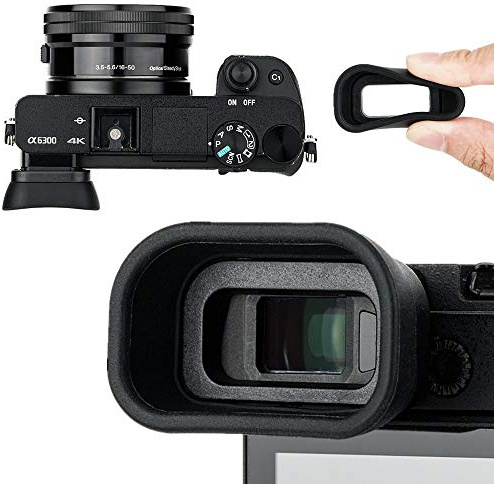 KIWIFOTOS erweiterte Auge für Son. Alpha A6300 A6100 A6000 Sucher | Ersetzt Son. FDA-EP10 Okular | Weiches Silikon & stabiles ABS | Blockiert Streulicht | Schnell montiert in Sekunden | Für Out