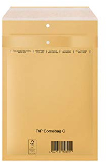 Sobres acolchados de burbujas y plastificados marrón bolsas TAB para envíos tamaño Nº 3 (225 x 170 mm) 100 Unidades