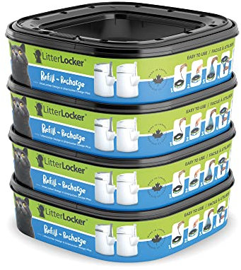 LitterLocker Nachfüllpackungen für Katzenstreu, 4 Stück