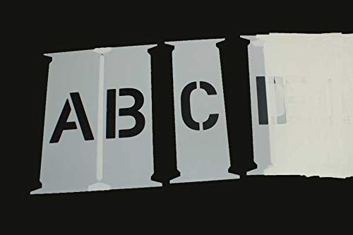Buchstabenschablonen, Buchstabenset, wiederverwendbar, aus Kunststoff, Buchstabenhöhe 100mm