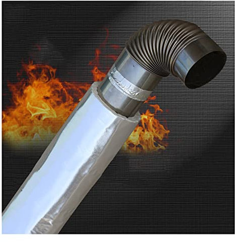 HYGERX Schaumrohr Selbstklebende Gummi-Isolierschlauch Rohr Mit Aluminiumfolie,Verwendet Für Heiße Und Kalte Rohrleitungen/Wall Thickness 20mm / ID 80mm