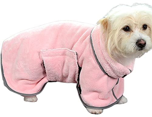 Wilitto Haustier-Bademantel, schnelltrocknend, super saugfähig, weiche Textur, für Hunde und Katzen, Badehandtuch, Haustierzubehör, Hundebademantel, atmungsaktives Haustierzubehör