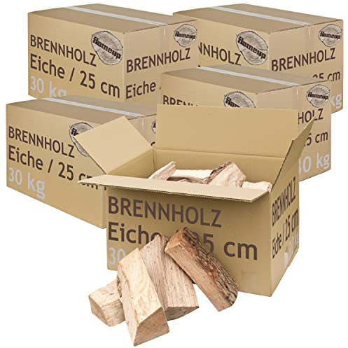 Leña Madera 5-500 kg Para estufa y Chimenea Brasero Parrilla Cesta de Fuego Troncos de Madera de roble 25 cm flameup, Cantidad:150 kg