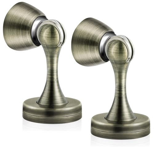 Magnetischer Türstopper, Bronze - Weicher Verschluss, Edelstahl, Strapazierfähig, Moderne Bodenmontage, Halter, Magnet-Türstopper zum Öffnen der Tür, 2 Stück