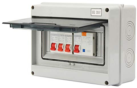 Qcwwy Garage Caravan Consumer Unit Compact High Capacity Breaker Kit for Workshop 63A 30mA RCD 3MCB 6a16a32A for Garages and Workshops