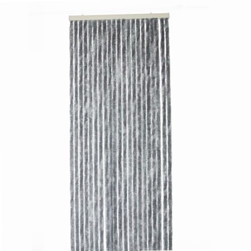 WERKA PRO Dunkelgrauer einfarbiger Chenille-Vorhang 120 x 220 cm