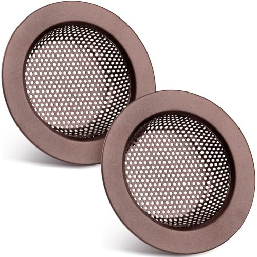 Retisee 2 Pcs Sink Strainer Stainless Steel Kitchen Sink Drain Strainer Basket Cover Mesh Hair Food Catcher, Large Wide Rim of 4.4 Diameter(Oil Rubbed Bronze)