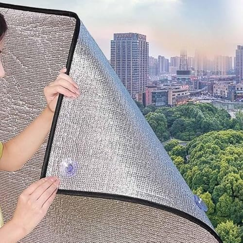 Película De Ventana De Oscurecimiento Total,Película De Aislamiento De Aluminio,Película/Paneles De Espuma para El Control del Calor para Bloquear La Luz del Sol, Hojas Térmicas De Privacidad