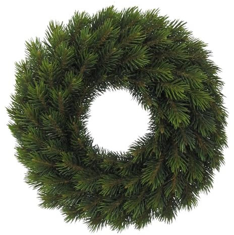 CREATIV green künstlicher Tannen-Kranz ca. 35 cm I Weihnachtskranz mit 87 naturgetreuen Ästen I hochwertiger Tannen-Weihnachtskranz I Adventskranz künstlich I Türschmuck Weihnachtsdeko