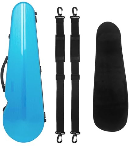 Geigenkasten 4/4 Carbon Fiber Violine Fall Ultraleichte Violine Tasche Rucksack Wasserdicht Violine Rucksack(Blue)