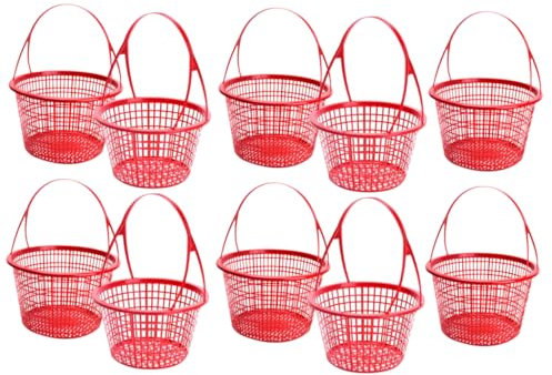YARNOW 10pezzi Cestini per Frutta con Manico Cestini Riutilizzabili per Raccolta Frutta per Ciliegie e Fragole Cestino Multiuso per Conservazione