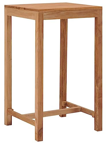 LVHUIDEH Gartentisch aus Holz, Outdoor Esstisch, Beistelltisch, Bartisch, Küchentisch, wetterfest Terrassenmöbel für BBQ Catering Party Hinterhof, Einfache Reinigung, 60 x 60 x 105 cm
