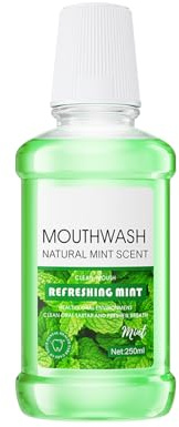 Bain De Bouche Anti-Caries 250ml – Soin Complet Pour Une Hygiène Bucco-Dentaire Optimale, Combat La Mauvaise Haleine Et Apaise Les Gencives Irritées – Rince-Bouche Multi-protection (Menthe)
