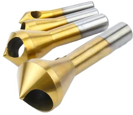 Coated Countersink Drill Bit Set 4pcs For Precise Chamfering In Steel Aluminum And Taper Hole Deburring Tool