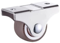 Ruedas fijas Mini de Varios tamaños de 2/4 Pulgadas, Ruedas Resistentes no giratorias con Placa Superior de Metal para estantes de Almacenamiento de carros, Banco de trab