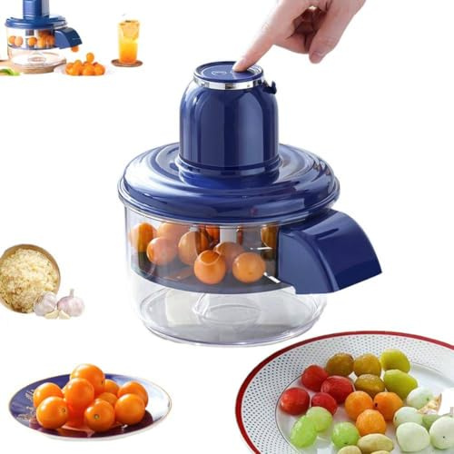 BBASILIYSD Máquina peladora eléctrica de uvas, peladora eléctrica de ajos, herramienta automática de pelado de frutas pequeñas, máquinas recargables comerciales inteligentes para quitar la piel de la