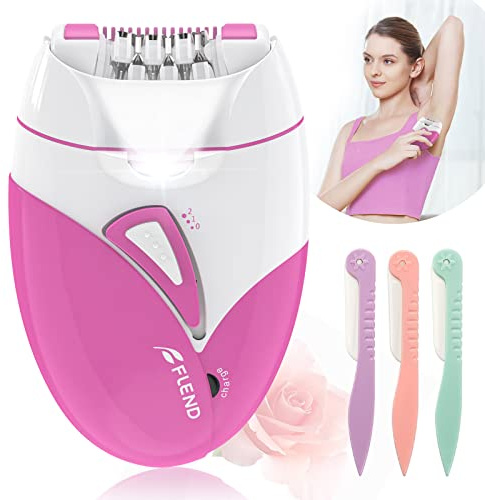 Epilierer Damen, Gesichts Epilierer Damen mit LED-Licht, Frauen Kabellose Epilierers Gesicht Körper Haarentfernung, Elektrischer Haarentferner Mädchen Epilierers für Körper Achsel Bikini Bein