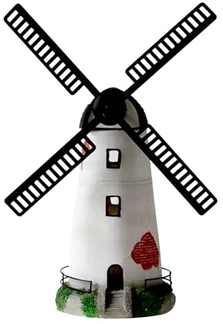 Syfunlv Lighthouse Light Solar,360 ° Rotation de Phare de lumière Solaire,Moulin a Vent Jardin Exterieur,Moulin à Vent Jardin en résine imperméable,pour Jardin,Cour,Parcs,Patio