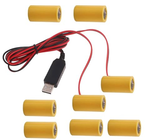2in1 C Battery Eliminators USB Power Supply Replace 6V LR14 C Batteries For Clock Toy Camera Christmas Strips Light Radio Batteries