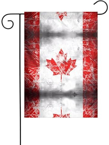 Wzywhj Bandiera del Canada retrò stampa estate giardino bandiera double face decorazione cortile 30,5 x 45,7 cm