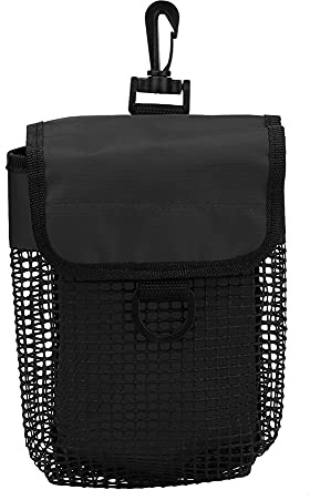 Jwthee Netz-Tauchtasche, tragbare Netz-Werkzeugtasche, robuste Sporttaschen, tragbare, leichte Tauchnetz-Ausrüstungstaschen für den Außenbereich mit Schnalle (Schwarz)