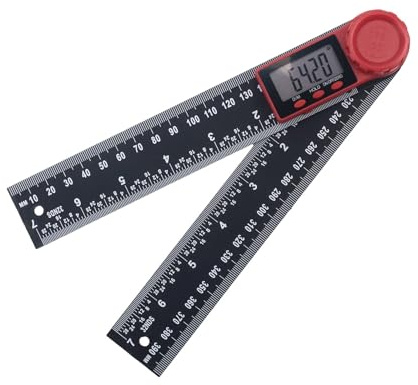 Goniometro digitale professionale antiurto con display LCD retroilluminato Angoli Strumento di misurazione per disegno architettonico Digital Angle Finder