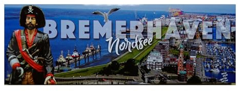 Magnet Souvenir Bremerhaven Nordsee 11,5 x 3 cm Kühlschrankmagnet Deko GCG M35
