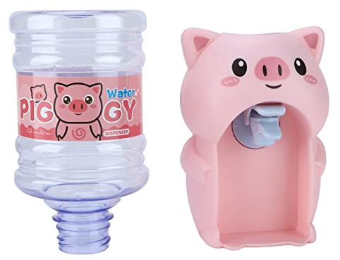 KIMISS Juguetes Dispensadores de Agua: Forma Linda, Fácil de Usar para Juegos Divertidos en el Agua, Juguete único para Más de 3 Años, Mini Dispensador de con Tazas (Jardinera de Ventana/Grül Cerdo)