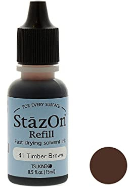 StazOn Ink Tsukineko Re-Inker, Timber Brown