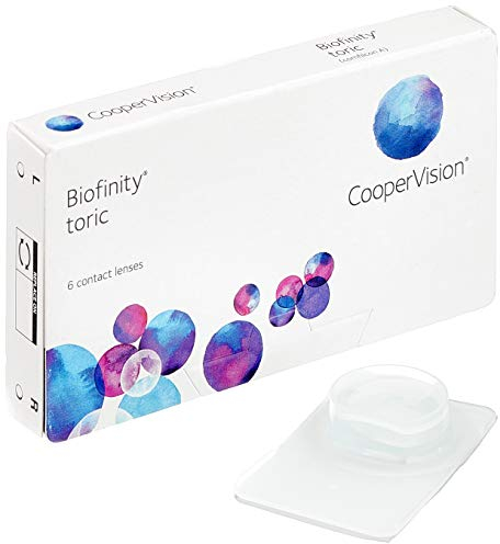 Biofinity Toric von CooperVision torische Monatslinsen weich, 6 Stück / BC 8.7 mm / DIA 14.5 mm / CYL -1.25 / ACHSE 90 / -2.25 Dioptrien