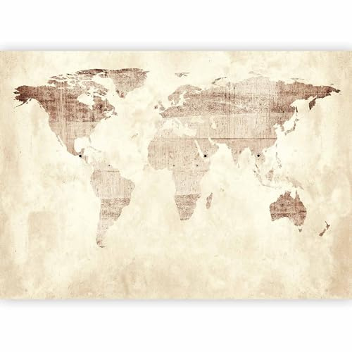murando - Carta da Parati Moderna per Soggiorno, Mappamondo, 300x210 cm | Fotomurali in TNT, Decorazione da Muro XXL, Carte da Parati Moderne, Effetto, Produzione Europea