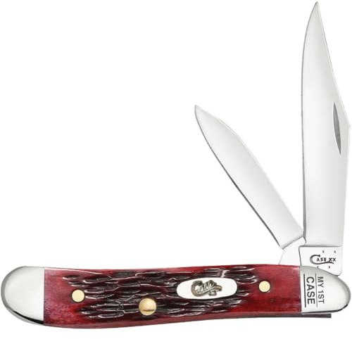 Case WR XX Pocket Knife My First Pocket Worn Old Red Bone Peanut Item #3693 - (6220 SS) - Length Closed: 2 7/8 Inches