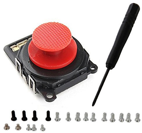 Rojo Analógica 3d Button Joystick stick Rocker con tapa para Sony PSP 2000 2001 + 19 tornillos + herramienta