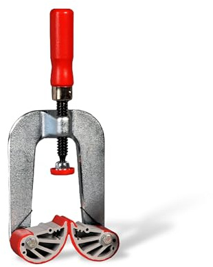 IQ-Tools UNI-Zwinge groß (rot, 10-65 mm Stärke, Zwinge zum Spannen, verstellbarer Spannbereich, Verleimen, Handwerker Zubehör) PWE0001