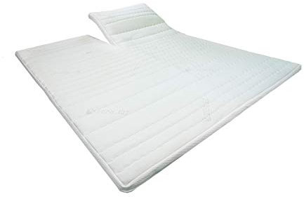 AM Qualitätsmatratzen Topper Premium Dividido de Gel 180x220 cm RG50 - Made in Germany - Topper de Espuma de Gel Transpirable 180x220 - Topper Dividido 180x220 con Funda Lyocell Antideslizante