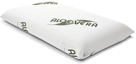 Siebenschläfer Orthopädisches Nackenstützkissen - Kopfkissen aus druckausgleichendem Visko-Gelschaum (Memory Foam) mit Aloe Vera Bezug - Kissen in 70x36cm Höhe 13cm