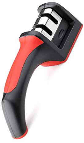XINGYU Kitchen Knife Sharpeners,Turn Blunt Knives Into Samurai Swords from Buying New Knives | Silicon Base, Very Light, Fits in Drawer, Easy to Use, Comfortable Handle-Red/White/