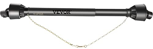 VEVOR PTO Shaft, 1-3/8 PTO Drive Shaft, 6 Spline Tractor, Round Implement Ends PTO Driveline Shaft, Series 4 Tractor PTO Shaft, 43-61 Brush Hog PTO Shaft Black, for Finish Mower, Rotary Cutter