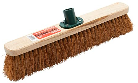 ProDec 18 Inch Natural Coco Fibre Soft Sweeping Broom Head | for Indoor and Outdoor Sweeping, Brown