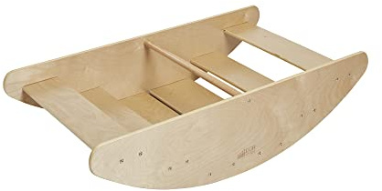 ECR4Kids Rocking Boat and Steps, Play Center, Natural