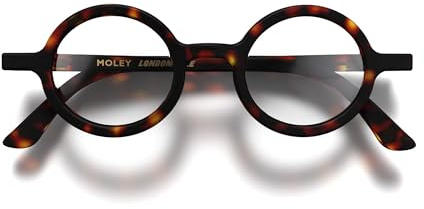 LONDON MOLE® Moley lunettes de lecture | Lecteurs ronds sympas | Homme femme unisexe | Charnières à ressort