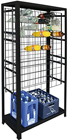 SCHULTE Regalwelt Weinregal für bis zu 96 Flaschen, 180x80x35 cm (HxBxT), schwarz, Getränkeregal, Weinflaschenregal, Flaschenregal | schwarz, Getränkeregal, Weinflaschenregal, Flaschenregal