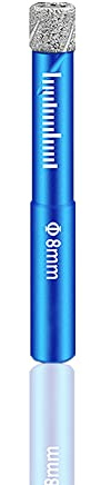 Diamantbohrer 8mm Fliesenbohrer Glasbohrer Feinsteinzeug Bohrer Fliesen Diamant für Keramik Granit Glas Porzellan Fliesen