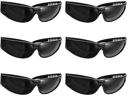 OSALADI Welding Glasses 6pcs Welding Goggles Welding Eye Protection Glasses Tinted Safety Glasses Eyewear for Laboratory Construction Gardening Dark Welding Goggles