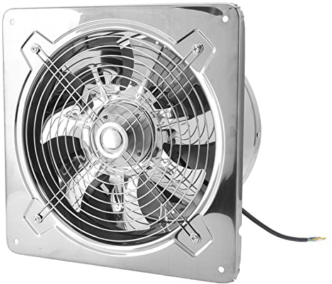 Acouto Wandventilator, Absaugventilator aus rostfreiem Stahl, 220 V, 100 W, mit 7 Stufen zum Entleeren des Garagenfeuers
