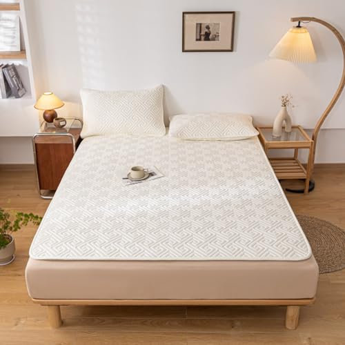 HAIBA Matratzenauflage 48x74cm/2PCS atmungsaktive Matratzenauflage weiß weiche Matratzen Topper, Atmungsaktive & schnell trocknende Matratzenauflage, als Matratzenschutzbezug geeignet