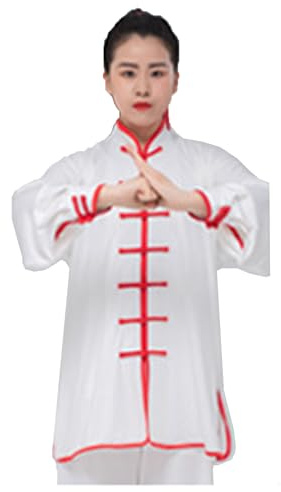 Chinese Men Women Kung Fu Suits Martial Arts Uniform Taekwondo Training Clothing(C,XXXL)
