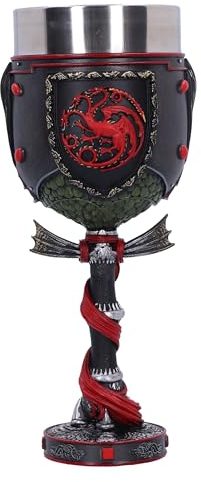 Nemesis Now House of The Dragon Daemon Targaryen Goblet 19.5cm, Resin, Black, Official House of The Dragon Merchandise, House of The Dragon Goblet, Cast in The Finest Resin, Expertly Hand-Painted
