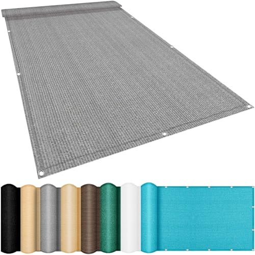Voile d’ombrage Rectangulaire 3 x 4 m, Perméable Une Résistant et Respirant, Anti-âge, Toile Ombrage Anti Coupe-Vent Voiles, Toile Ombrage Respirant, pour Pergola, Extérieur, Gris Clair